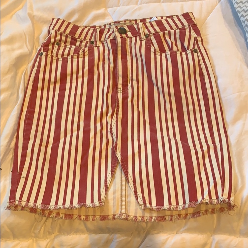 🍭 Candy Stripped Mid Length Free People Skirt❤️